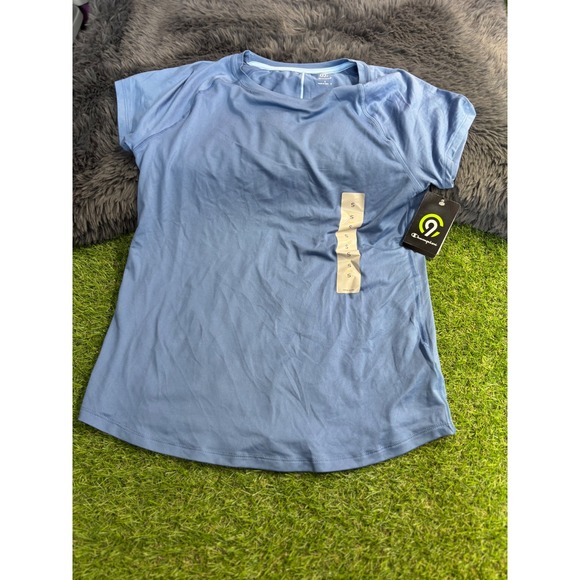 C9 Champion Women's Short Sleeve Workout T-Shirt Athletic Top - Size S Blue - Picture 1 of 6